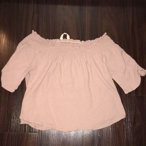 Small Light pink off the shoulder blouse